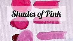 How to get Pink shades by acrylic paints | acrylic colour mixing for pink shades #howto #pink