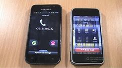 Incoming & Outgoing call at the Same Time:Samsung Galaxy S1 & iPhone 1 (2G)