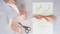 Elegant DIY Wedding Invitation with Simple Bow Style Knot