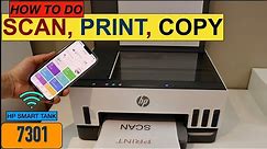 How To Do Scanning, Printing & Copying With HP Smart Tank 7301 Printer?