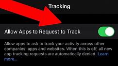 How to Turn On Tracking on iPhone