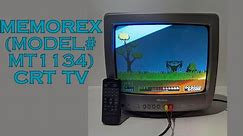 Memorex (Model # MT1134) CRT TV Testing for Ebay Listing