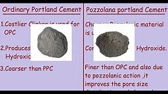 Ordinary Portland Cement vs Pozzolana Portland Cement |Quick differences|