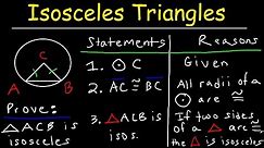 Geometry Proofs - Isosceles Triangles - SAS & AAS