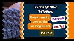 2x2 cable || Part2|| jacquard program || shima seiki || package tutorial by apex