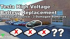 Tesla High Voltage Battery Replacement | 60 Days in Service | 3 Damaged Batteries | One Year Later