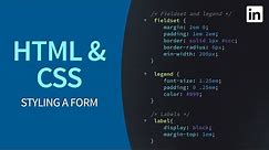 HTML Tutorial - Styling a form with CSS