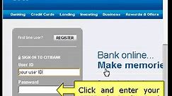 Citibank Online Login Tutorial