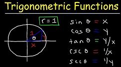 The Six Trigonometric Functions, Basic Introduction, Trigonometry