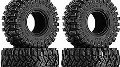INJORA 1.0 Tires-58 * 24mm All Terrain Super King Trekker Soft Sticky Tires for TRX4M 1/18 1/24 RC Crawler SCX24 AX24,T1017