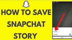 How To Save A Snapchat Story (2021) | Save Snapchat Stories