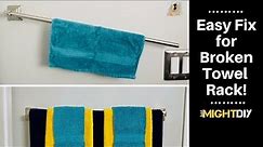 How to Fix a Broken Towel Rack with Toggle Bolts - NO Drywall Repair!