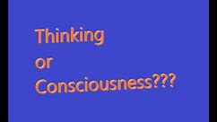 The Difference Between Thinking and Consciousness.