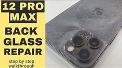 iPhone 12 Pro Max - back glass housing repair - complete teardown & walkthrough