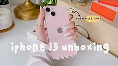 iphone 13 pink unboxing + cute accessories | camera test + iphone 12 pro max comparison | aesthetic✨