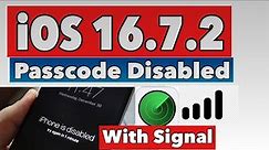 How To Bypass Passcode Disabled IOS 16.7.2 With SIGNAL