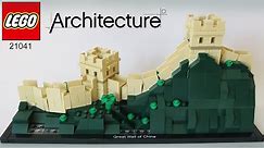 LEGO ARCHITECTURE - Great Wall of China (Set 21041 Speed Build Instructions)