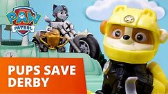 PAW Patrol Moto Pups - Pups Save The Derby Toy Pretend Play Rescue For Kids