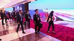 Putin seen accompanied by soldiers with alleged nuclear briefcase.mp4