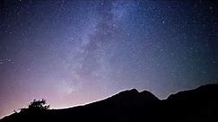 Beautiful starry night sky timelapse.