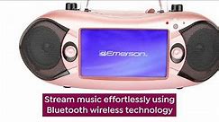 Emerson 7" LCD Wireless Stereo Boombox w/ TV Tuner, CD/D...
