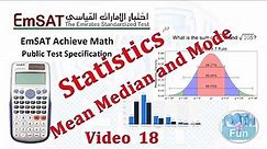 How to find the Mean, Median, Mode and Standard Deviation. EmSAT Math!