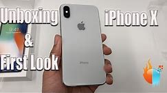 Apple iPhone X Silver Unboxing and First Look