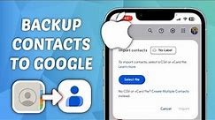 How to Back Up iPhone Contacts to Gmail/Google Contacts