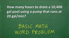 Basic Math Word Problem (Proportions): Get Better in Algebra