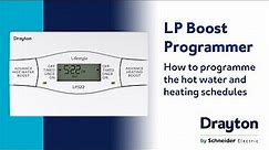 How to programme schedules on the LP Boost Programmer