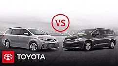 2020 Toyota Sienna XLE vs. 2020 Chrysler Voyager LX | Minivan Comparison | Toyota