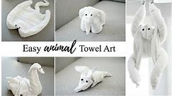 HOW TO MAKE TOWEL ANIMALS/TOWEL ART TUTORIAL - FOR BEGINNERS!
