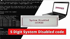 How do I remove the BIOS password on my HP Compaq 5 Digit bios password removal