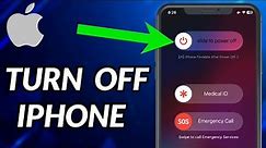 How To Turn Off An iPhone