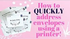 The Easiest (& Fastest) Way to Address Envelopes!