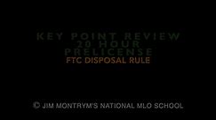 Audio 36 Key Point Review FTC Disposal Rule