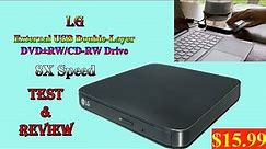 LG External USB DVD Drive | DVD RW | CD RW | Double Layer | 8x Speed | Test & Review