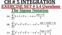 Calculus Ch # 1 Ex # 5.4 Sigma Notation and Howard Anton 10th Edition
