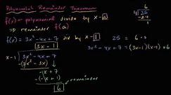 Proof of the Polynomial Remainder Theorem