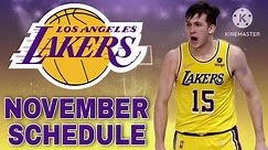 los Angeles Lakers games schedule this November | 2023-24 NBA season