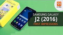 Samsung Galaxy J2 (2016): Unboxing and First Look | Hands on | Price