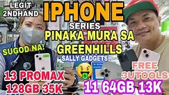 SECONHAND IPHONE 11 64GB 13K | 13 PROMAX 128GB 35K PINAKA MURA MAGBENTA,SALLY GADGETS GREENHILLS