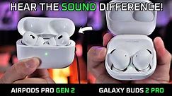 AirPods Pro Gen 2 vs Samsung Galaxy Buds 2 Pro Sound 🔥 Hear the difference!