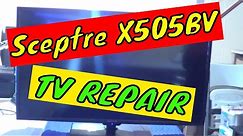 50 inch Sceptre LED TV, blue light comes on but no picture repair. X505BV television repair.