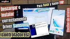 Como descargar e instalar driver Samsung para FRP y flash correctamente *controladores*
