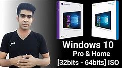 Download Original Windows 10 Pro Free [32bit & 64bit] Disc Image (ISO File) - Microsoft