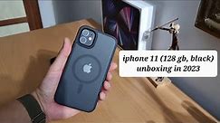 iphone 11 (black,128 gb) Unboxing in 2023 || amazon renewed
