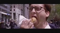 Peter Parker eats a hot dog to BJ Thomas Raindrops