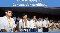 How to apply for Convocation degree