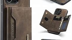 SZHAIYU 2 in 1 Detachable Back Cover Compatible with iPhone 13 Pro Max Wallet Case with Card Holder Leather Pocket Slim Phone Cases 6.7'' (Coffee)